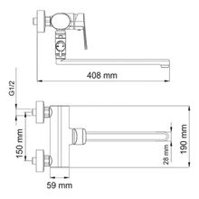 WasserKRAFT Смеситель для ванны Donau 5302L