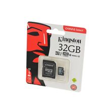 Карта памяти KINGSTON CANVAS Select microSD 32GB (Class 10) UHS-I с адаптером BL1