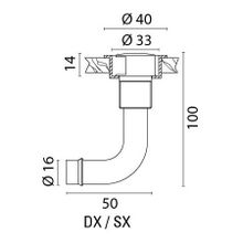 Foresti & Suardi Головка дренажная из хромированной латуни Foresti & Suardi 242.DX.C 16 мм правая