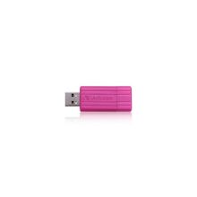 флешка 32Gb Verbatim Pin Stripe hot pink