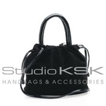 Studio KSK сумочка женская мешок черная замша 2316