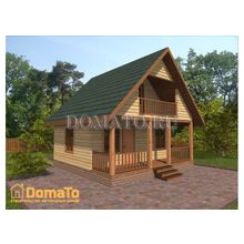 Дом из бруса с мансардой