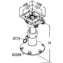 Osculati Supporto sedile girevole 330 mm, 48.710.01