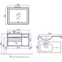 Aqwella Мебель для ванной Malaga 90 L