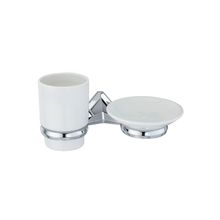 Держатель стакана и мыльницы Wassercraft Aller (керамика)