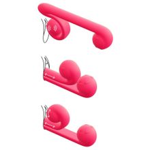 Уникальный вибромассажер-улитка для двойной стимуляции Snail Vibe Розовый