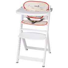Стульчик для кормления Safety 1st Timba + мягкий вкладыш цвет Red Lines White Wood