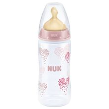 Nuk First Choice Plus 300 мл с латексной соской розовая