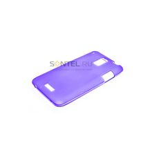 Силиконовый чехол для HTC J (z321e) фиолетовый в тех.уп.