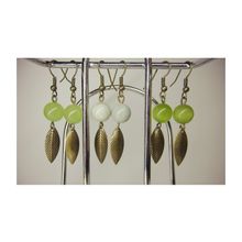 "листик" сережки