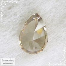 Циркон оттенка Шампань из Танзании (Танга) огранки в Баснословно груша 14,13x10,05мм 7,8 карат