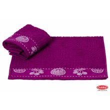 Махровое полотенце 30x30 "MEYVE BAHCESI", фиолетовый, 100% Хлопок