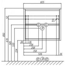 Тумба для комплекта Акватон Римини 60 белая, 1A226601RN010