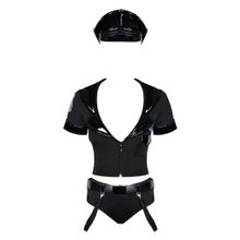 Obsessive Строгий костюм полицейского Police (S-M   черный)