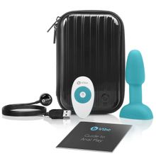 b-Vibe Бирюзовая анальная пробка с римминг-эффектом RIMMING PETITE - 12,4 см. (бирюзовый)