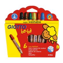 Карандаши GIOTTO BE-BE 466500 Super Largepencils 12 цв + точилка