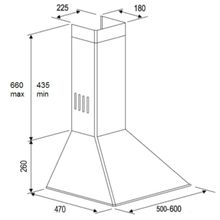 Каминная вытяжка Kuppersberg Onda 60 X 4PB