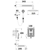 Lemark Jasmine LM6622B для ванны и душа встраиваемый, бронза