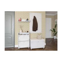 Система Мебели Прихожая Италия-4 белое дерево