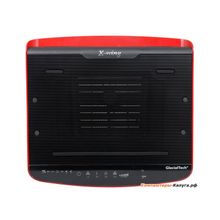 Кулер Glacialtech  X-Wing R1 Кулер ноутбука до 17 380x350x50 mm  черно-красный  2х70мм USB