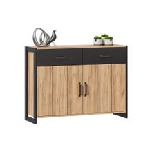 Алмаз. Любимый дом Техно Тумба комбинированная 1200 (Дуб золотой Чёрный)