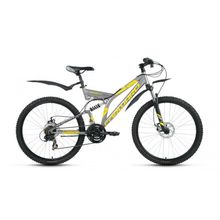 FORWARD Raptor 2.0 Disc (26" 21ск,двухподвес,диск.торм,Shimano EF51 TY10 TX35 TZ21)(рама 16", серый матовый)
