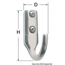 Osculati Polished SS hook 33x53 mm, 38.313.45