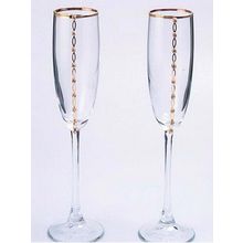 Свадебные бокалы GLS053 c золотой каймой - набор из 2 шт., 170 мл. (802-510-02)