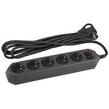 сетевой фильтр ЭРА USF-5es-1.5m-B, 5 розеток, 1.5 метра, черный
