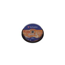 Диск Cake-10 шт (bulk) DVD-R Verbatim 4.7 Gb 16x (43523)