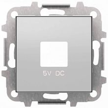 ABB Лицевая панель ABB Sky розетки USB серебристый алюминий 2CLA858500A1301 ID - 260599