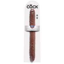 Pipedream Коричневый двусторонний фаллоимитатор 16  Thick Double Dildo - 40,6 см.