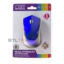 Проводная мышь CBR CM 100 blue, 1200 dpi