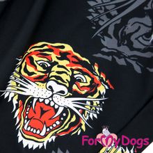 Дождевик для средних собак Тигр черный для мальчиков 307 2SS-2018 M