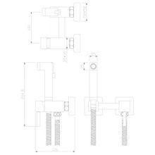 Смеситель Rossinka X25-54 с гигиеническим душем встраиваемый