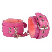 Sitabella Яркие наручники из искусственной лаковой кожи розового цвета