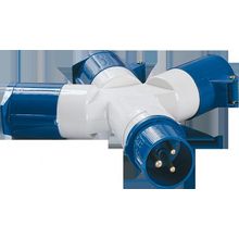 Адаптер трехлучевой   3-местный, с заземлением, PAS31-016-3 |  код. PAS31-016-3 |  IEK