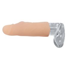 Телесная насадка на пенис Nature Skin - 15,5 см. (телесный)