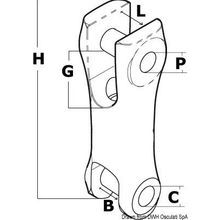 Osculati SS anchor chain connector 6-8 mm, 01.220.01