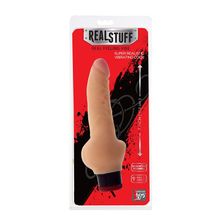 Dream Toys Телесный вибратор-реалистик с расширенным основанием REALSTUFF 7INCH VIBRATOR - 17,8 см.