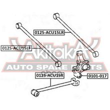 Тяга Подвески Поперечная | Зад Прав Лев | Toyota Harrier Acu15 Sxu15 4wd 1997-2003 Toyota Highlander Acu25 Mcu25 4wd 2000- Toyota Kluger L V Acu25 Mcu25 4wd 2000- Toyota Lexus Rx300 Mcu15 4wd 1998-2003 ASVA арт. 0125ACU15LR