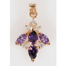 Кулон с аметистом "4 камня"