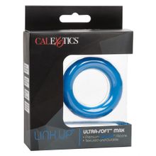 Синее эрекционное кольцо Link Up Ultra-Soft Max (223440)