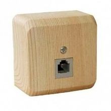Розетка телефонная 1xRJ11 ЭТЮД, сосна |  код. TELA-001D |  Schneider Electric