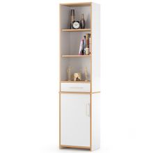 Нижегородмебель и К Стеллаж Вуди 10.127 цвет белый премиум дуб крафт золотой ID - 295629