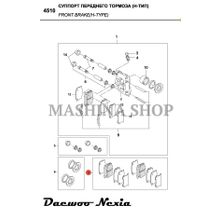 Колодки тормозные передние DAEWOO NEXIA (8 клапанов) до 2000г.