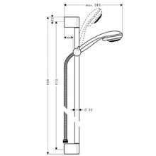 Душевой гарнитур Hansgrohe Crometta 85 2jet Vario UnicaC (27762000) (90 см)