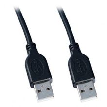 Кабель USB 2.0 Am - Am - 3 м, черный, VS (U430)