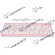 Клавиатура Delux "K1500", 103+1кн., розово-белый (USB) (ret) [128771]