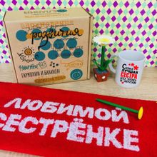 Набор любимой сестренке: полотенце, кружка, ручка